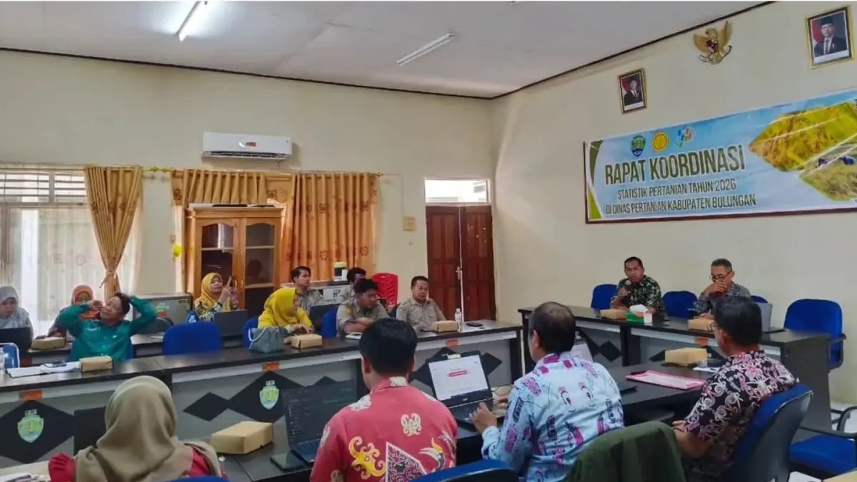 SINKRONKAN DATA : Suasana Rakor Subround 2 di Kantor Disperta Bulungan.