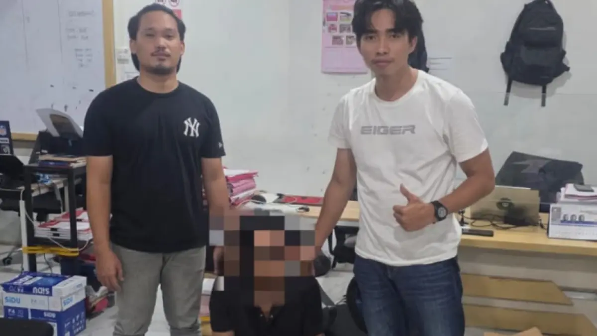 DIAMANKAN : Pelaku beserta barang bukti yang berhasil diamankan oleh Satreskrim Polres Tarakan. SATRESKRIM POLRES TARAKAN