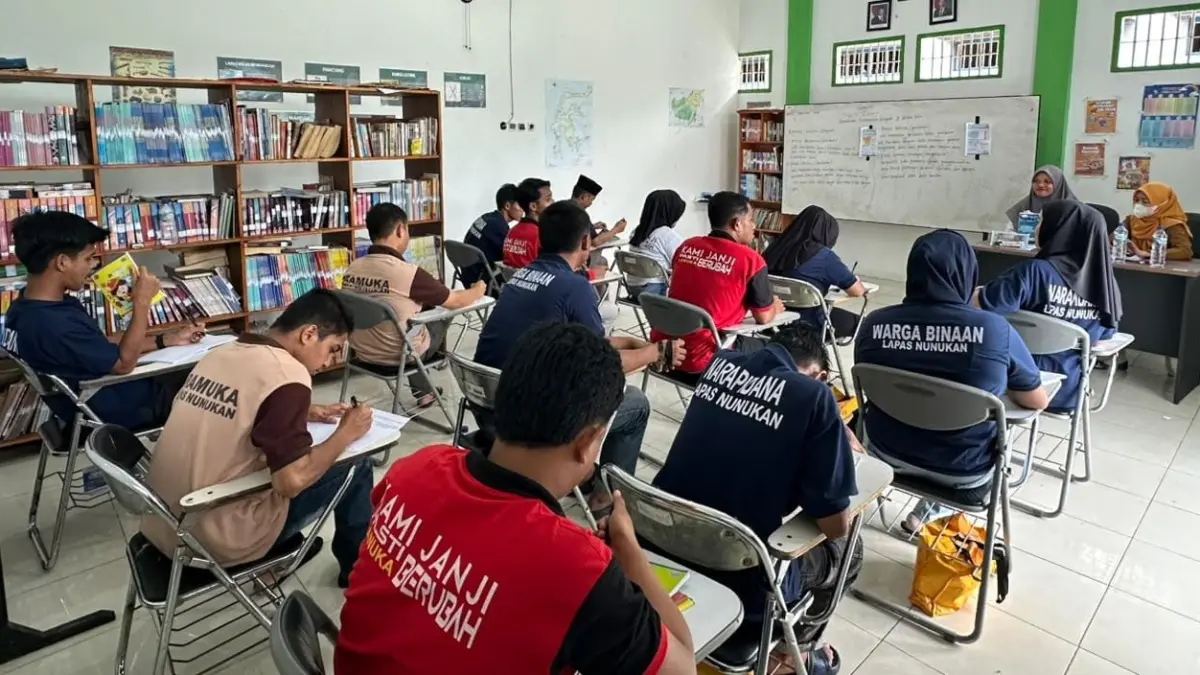 PEMENUHAN HAK : Lapas Kelas IIB Nunukan berkomitmen memberikan hak atas pendidikan kepada warga binaan.
