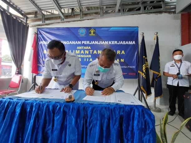 KERJA SAMA : Lapas Kelas II A Tarakan mengandeng BNNP Kaltara untuk memerangi narkotika. (Foto: Eliazar/Radar Tarakan)