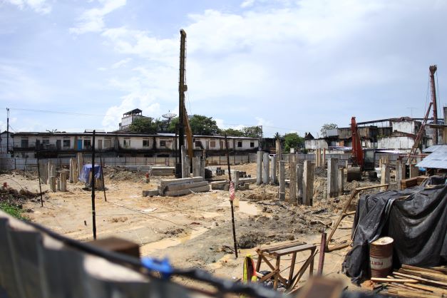 DIBANGUN: Pembangunan Pasar Sebengkok dicanangkan sebagai pasar modern Tarakan. (FOTO: IFRANSYAH/RADAR TARAKAN)