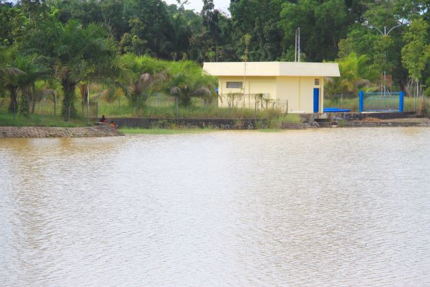 DIHUNI PREDATOR: Warga diminta mewaspadai keberadaan buaya muara di Waduk Persemaian, Tarakan Barat. (FOTO: IFRANSYAH/RADAR TARAKAN)