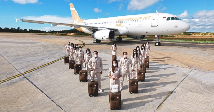 TRANSPORTASI UDARA: Penerbangan pesawat Super Air Jet dalam waktu dekat melayani penerbangan dari Balikpapan- Tarakan.