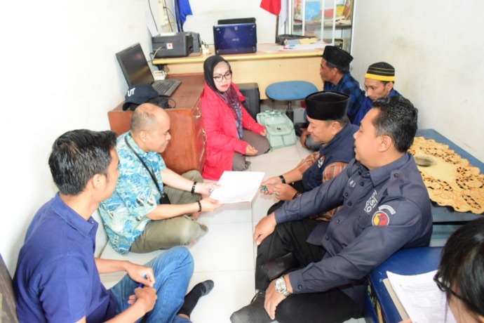 VERIFIKASI: Pelaksanaan verifikasi faktual DPW Prima Kaltara oleh KPU Kaltara pada Minggu (2/4). IWAN KURNIAWAN/RADAR KALTARA