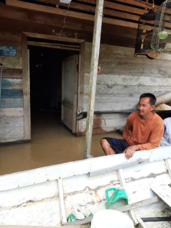 DARURAT BENCANA: Banjir yang merendam sejumlah desa di tiga kecamatan ditetapkan Status Tanggap Darurat Bencana Alam Banjir. FOTO: BPBD NUNUKAN