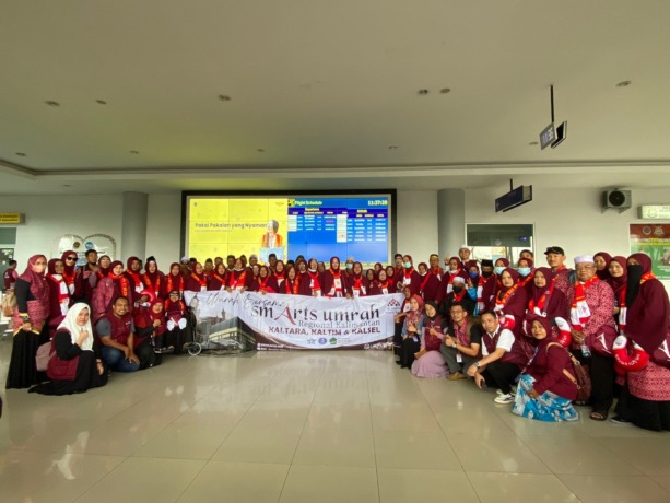 Jemaah Smart Umrah asal Kaltara berangkat dari Bandara Internasional Juata Tarakan, Senin (7/8) kemarin.