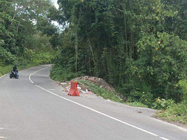 RAWAN: Kondisi Jalan Gunung Selatan yang minim rambu-rambu lalu lintas. FOTO: AGUS DIAN ZAKARIA/RADAR TARAKAN