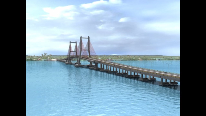 ISTIMEWA  INFRASTRUKTUR: Desain rencana Jembatan Bulan yang ingin dibangun di Kaltara.
