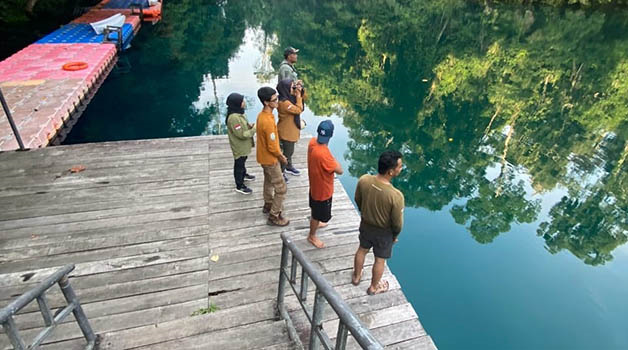 LABUAN CERMIN: Objek wisata unggulan Labuan Cermin sudah dibuka kembali. Sementara, SOP pengunjung dan tarif masuk sedang digarap.