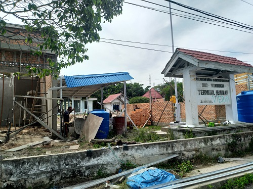 DIBANGUN RUKO: Lahan terminal aset bangunan Dishub Nunukan akan dibangun ruko. FOTO: RIKO ADITYA/RADAR TARAKAN