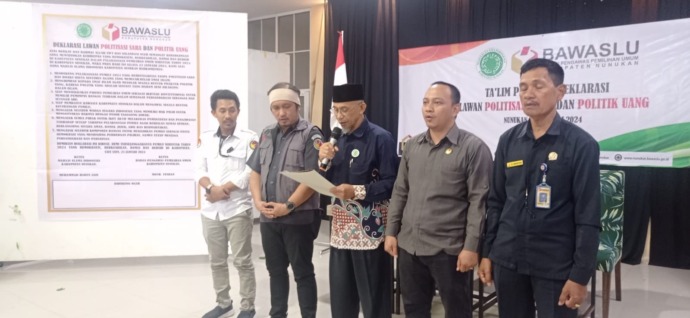 DEKLARASI: Deklarasi Pemilu bebas politisasi SARA dan politik uang di Nunukan
