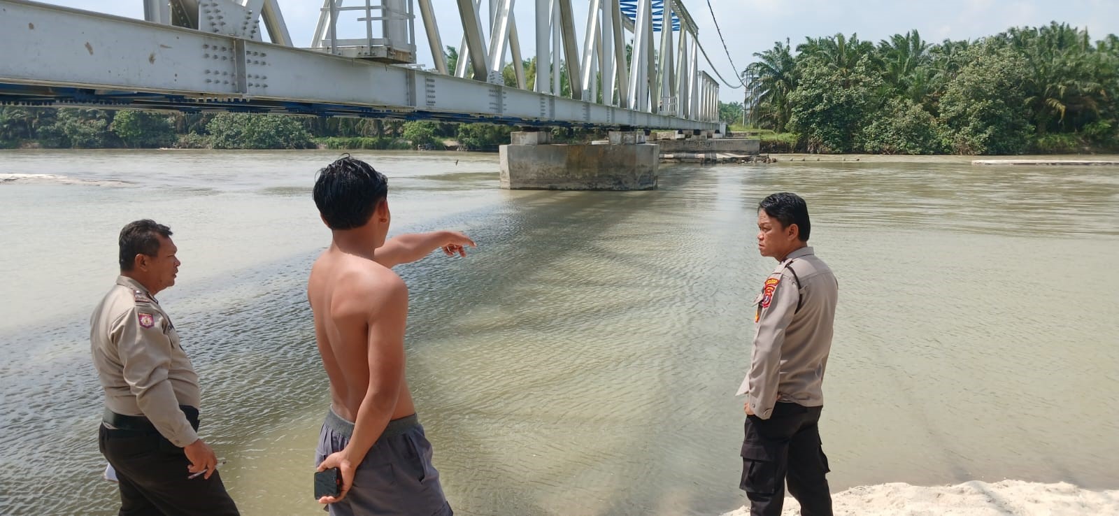 Lokasi Ridwan, pelajar SMP yang tenggelam di Sungai Bah Bolon.