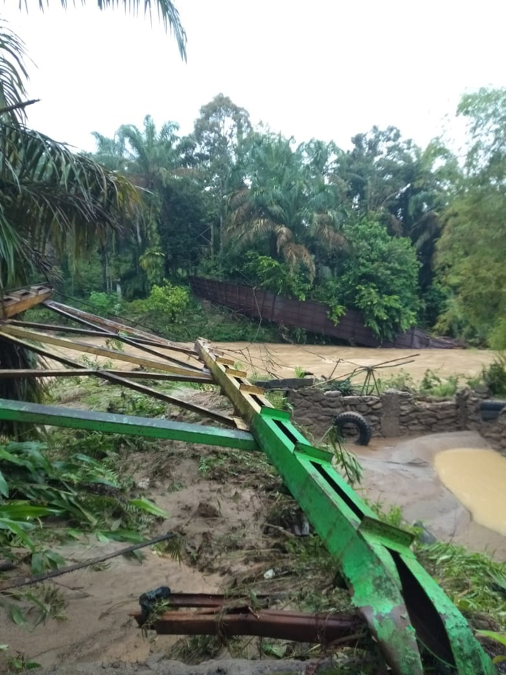 Lokasi jembatan rambin yang sudah putus.  &nbsp;