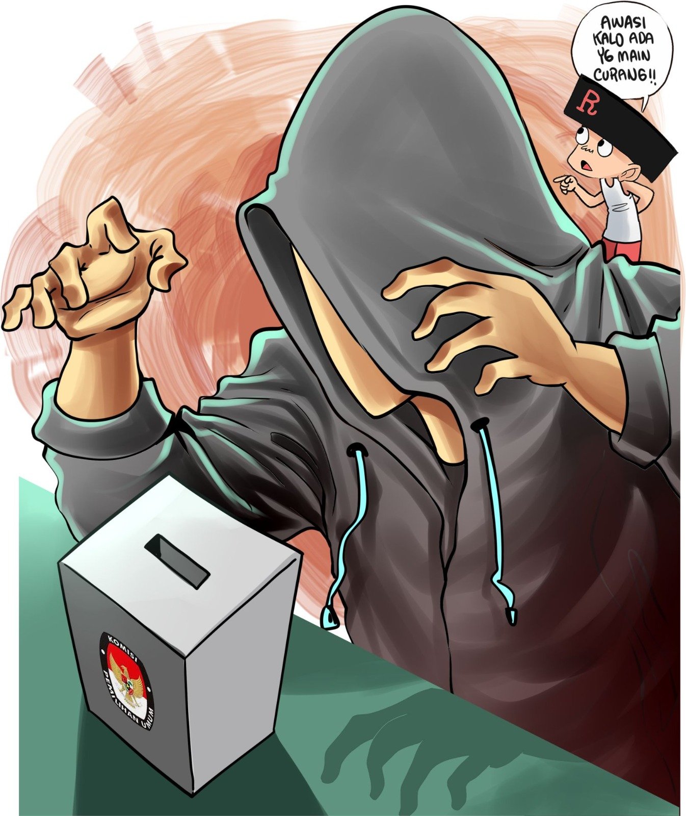 Ilustrasi kecurangan pemilu.