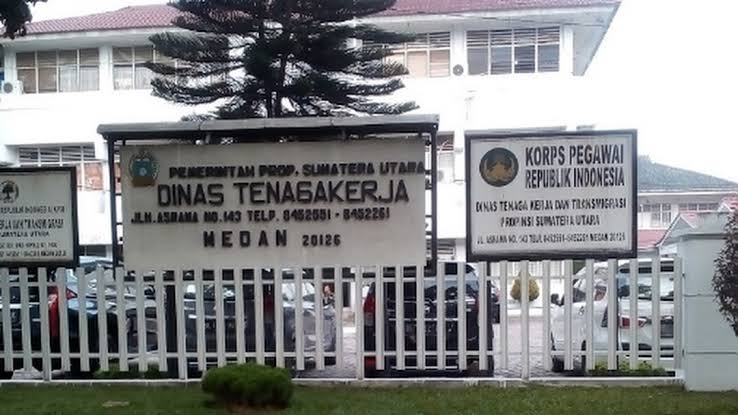 Penampakan Kantor Disnaker Provinsi Sumut