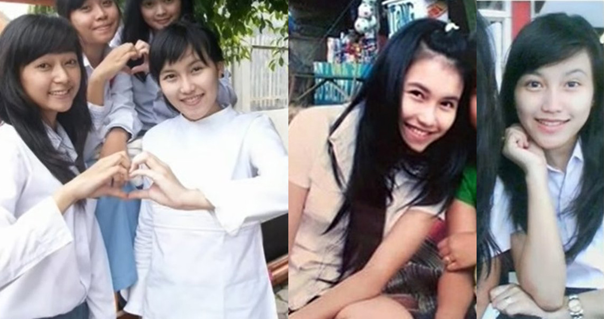 Foto lawas Ayu Ting Ting saat SMA.
