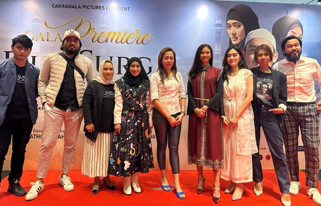 Gala premiere film Dua Surga Dalam Cintaku di XXI Bintaro Xchange, Kota Tangerang Selatan, Senin (18/03/2024).