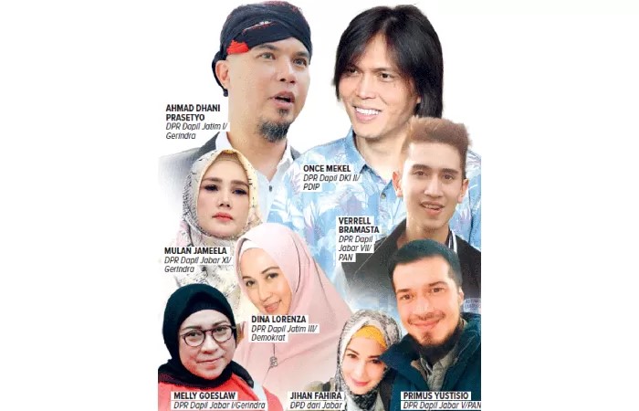 Para artis yang melenggang ke Senayan.