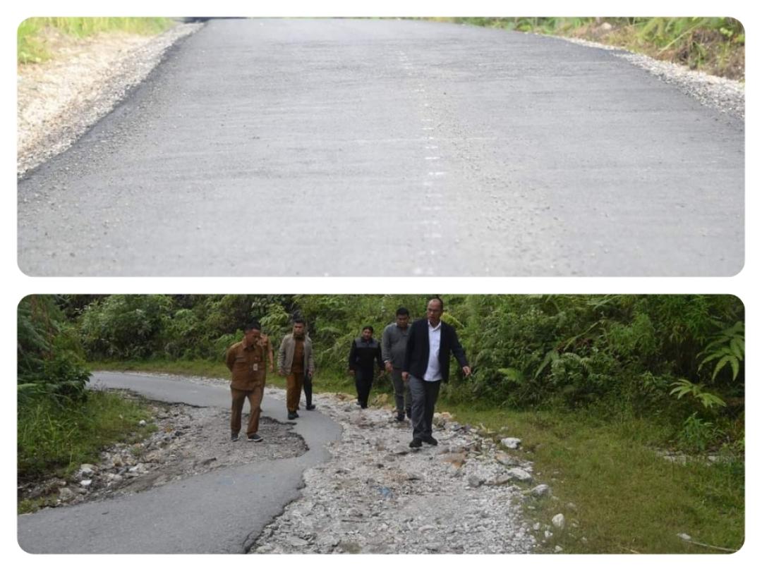 Jalan ruas Pusuk-Parlilitan sepanjang 3 kilometer dengan lebar 3,5 meter, kini telah mulus dengan anggaran Rp5,5 miliar.
