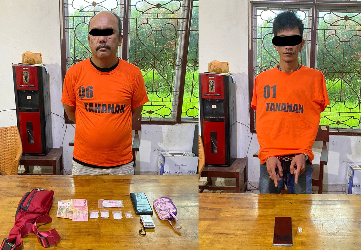 RR alias Tunggul dan TD, tersangka pengedar narkoba.