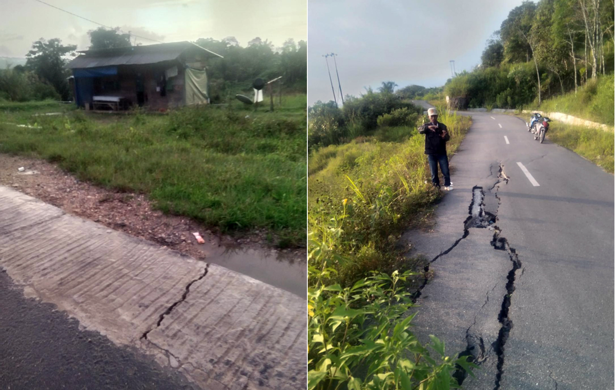 Kondisi dua proyek yang dilaporkan LSM Rampok ke Tipikor