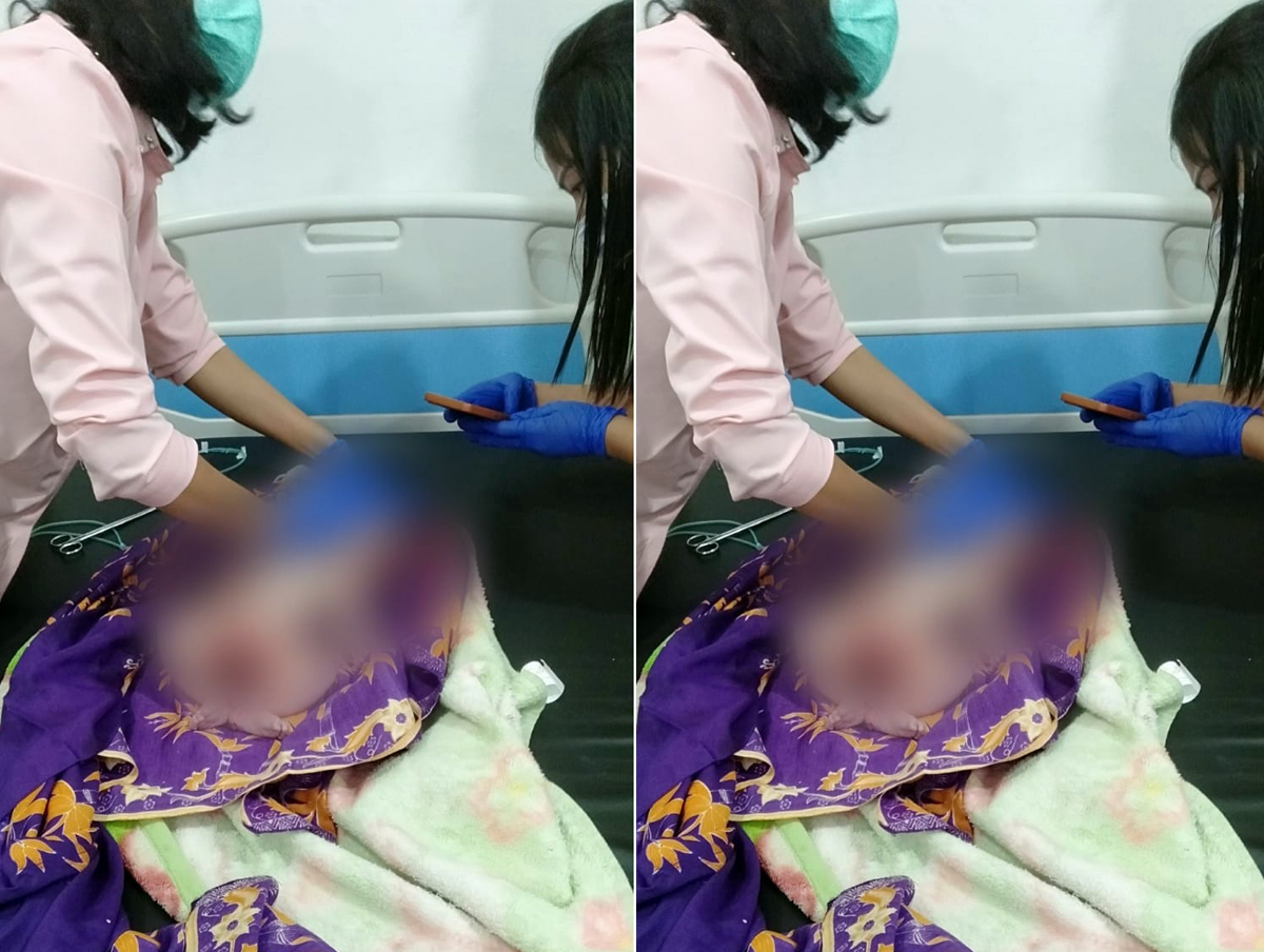 Bayi yang ditemukan di perkebunan teh Sidamanik.