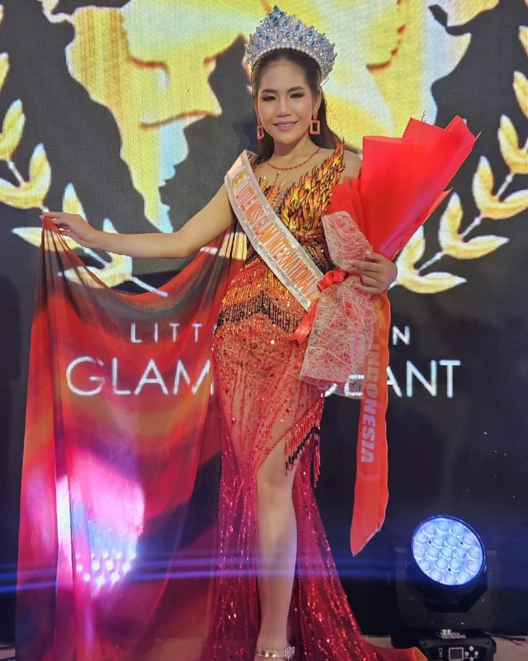 Yohana William Marpaung, meraih The Winner Little Miss Glam International 2024.