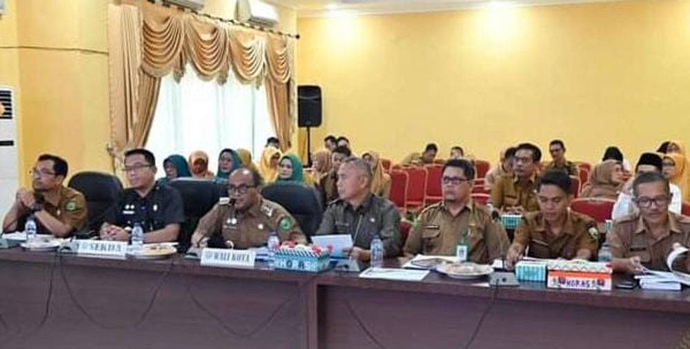 Pj Walkot Letnan Dalimunthe mengikuti penilaian kinerja Stunting Kab/Kota se- Sumut tahun 2023.
