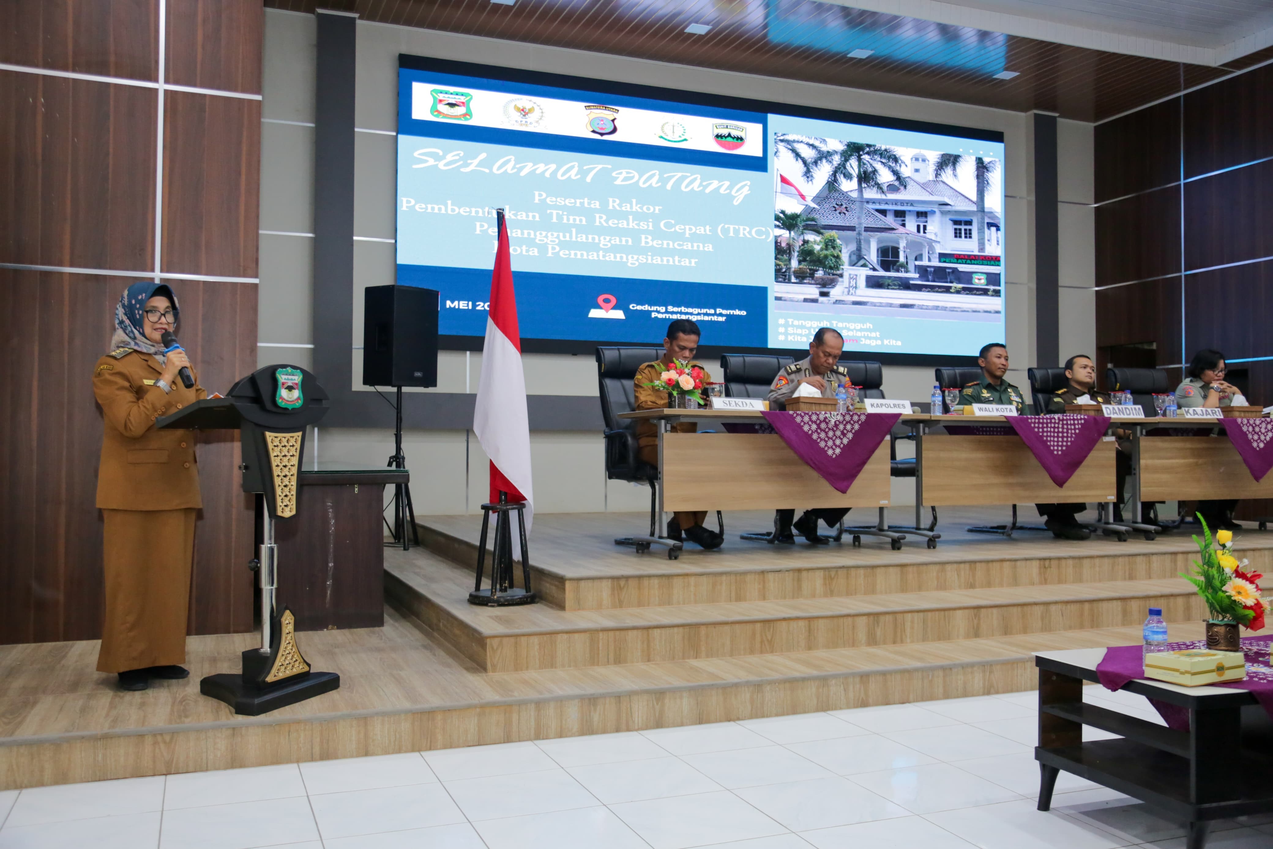 Rakor pembentukan TRC Penanggulangan Bencana Kota Pematangsiantar.