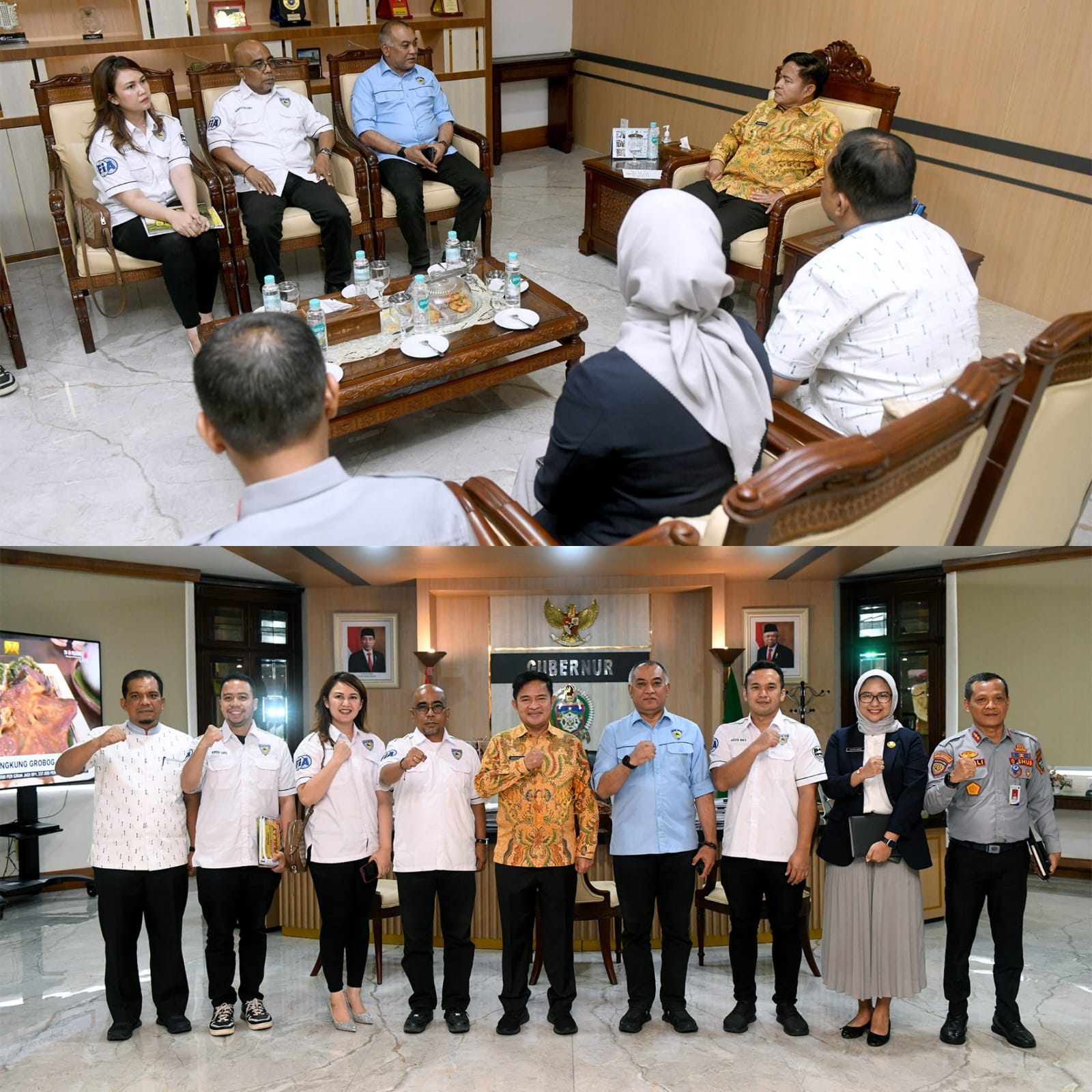 Pj Gubsu Hassanudin menerima audiensi IMI Sumut di ruang kerjanya, Jumat (31/5/2024). Pemprov Sumut kembali memberi dukungan pelaksanaan Kejurnas Rally Putaran II di Sumut. Ist