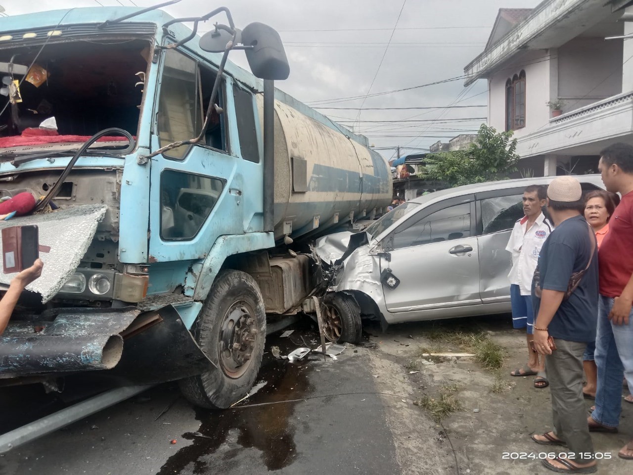 Lakalantas beruntun di Jalan Narumonda Bawah Pematangsiantar.