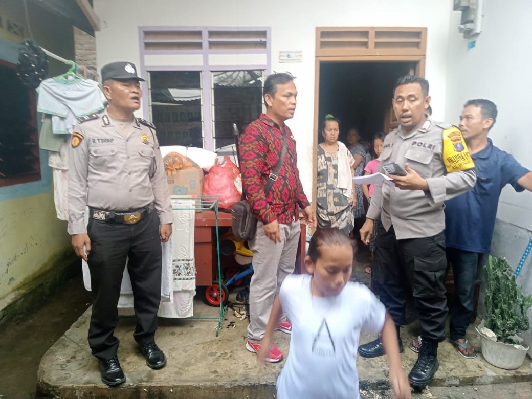 Rumah yang terbakar di Jalan Flores II Skip, Kelurahan Bantan, Kecamatan Siantar Barat, Kota Pematangsiantar.