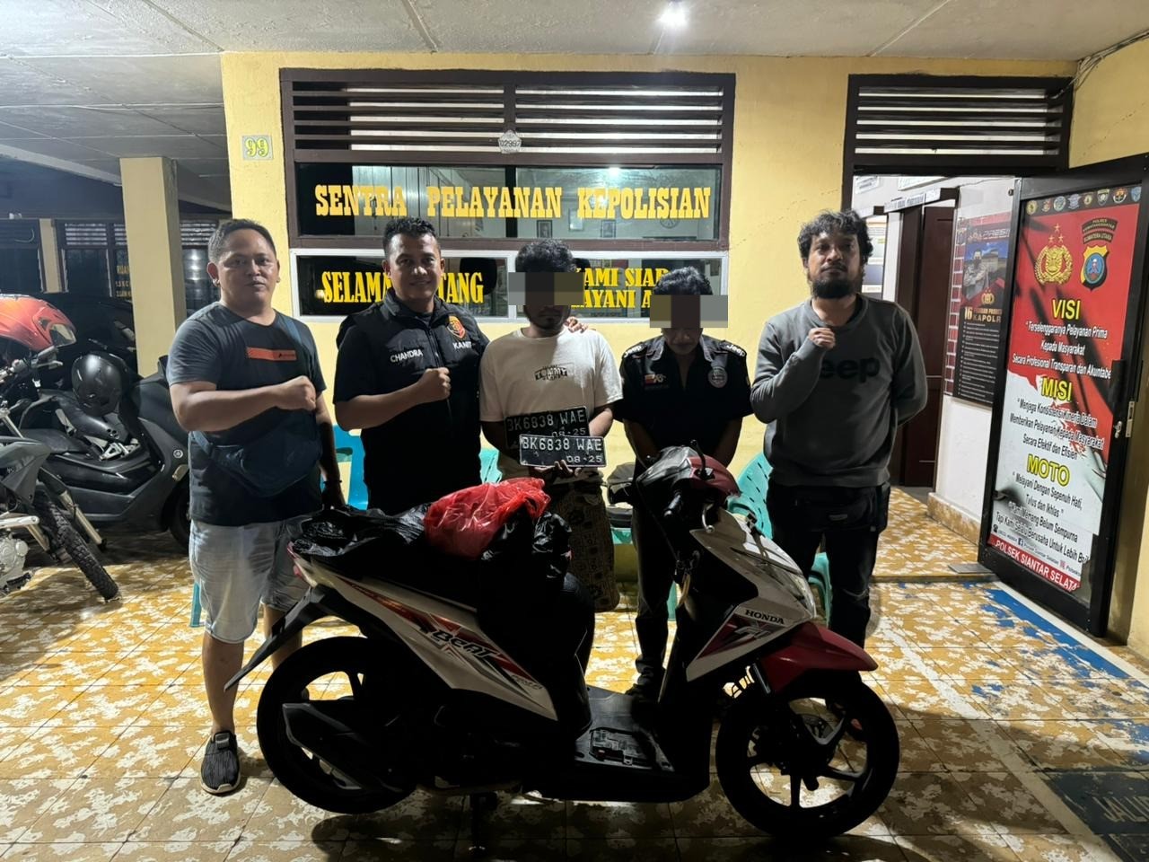 Pelaku curanmor dan penadah ditangkap.
