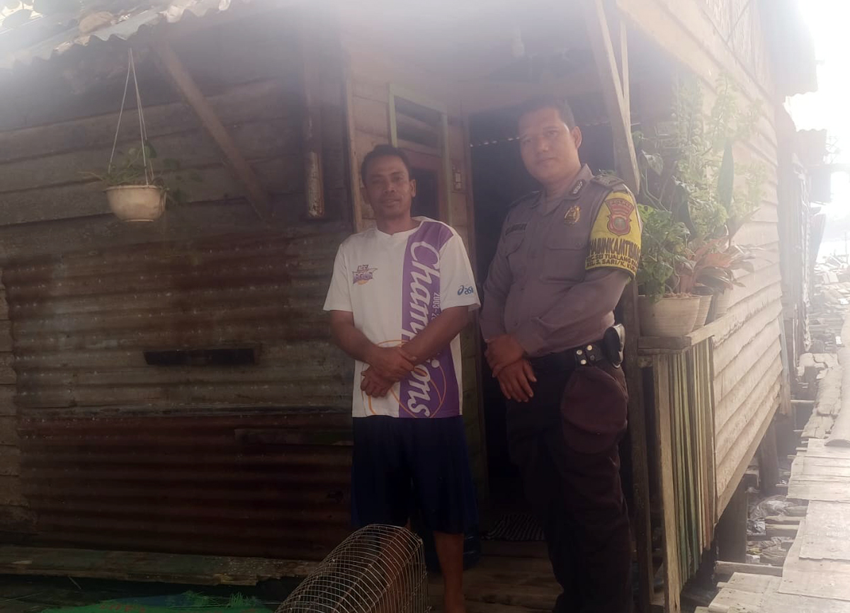 Bhabinkamtibmas Kelurahan Keramat Kubah, Kecamatan Sei Tualang Raso, Bripka Dony R Lumban Gaol.