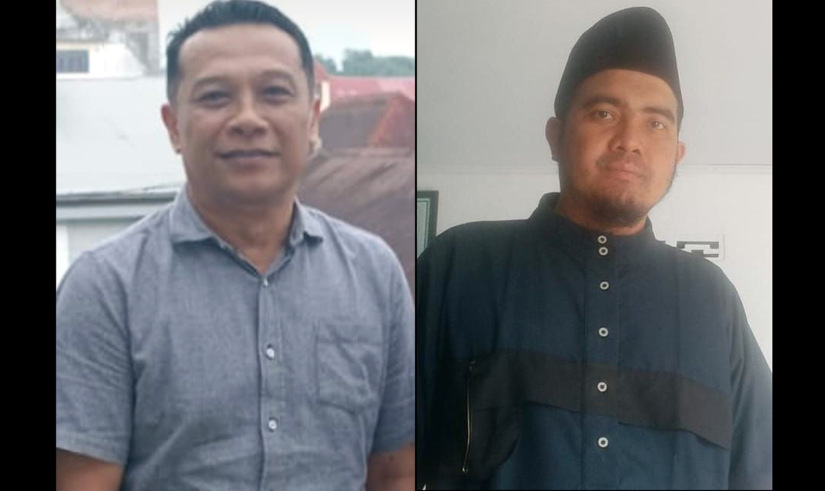 I Dewandru, Presiden IMA Chapter Kota Psp dan Tapsel (kiri) dan Ketua Panitia Bazar Halal 2024, Gindo Hariman Siregar (kanan).