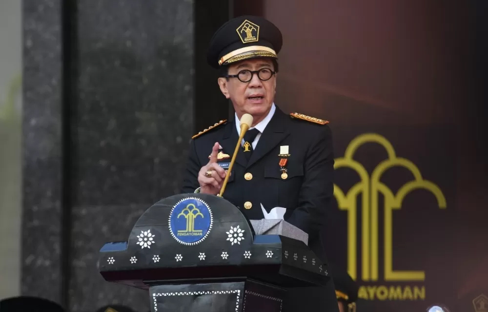 Kader PDI Perjuangan Yasonna H Laoly yang saat ini menjabat sebagai Menteri Hukum dan HAM (Menkumham).