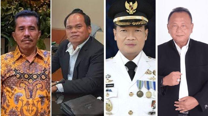 Bakal calon bupati di Pilkada Humbahas 2024 Birma Sinaga, Irwan Simamora, Oloan Nababan, dan Hendri Tumbur Simamora.