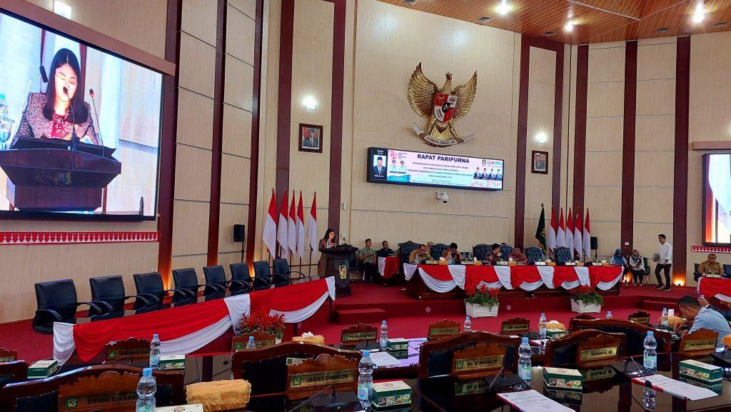 Suasana sidang paripurna DPRD Medan soal RAPBD Kota Medan Tahun Anggaran 2025.