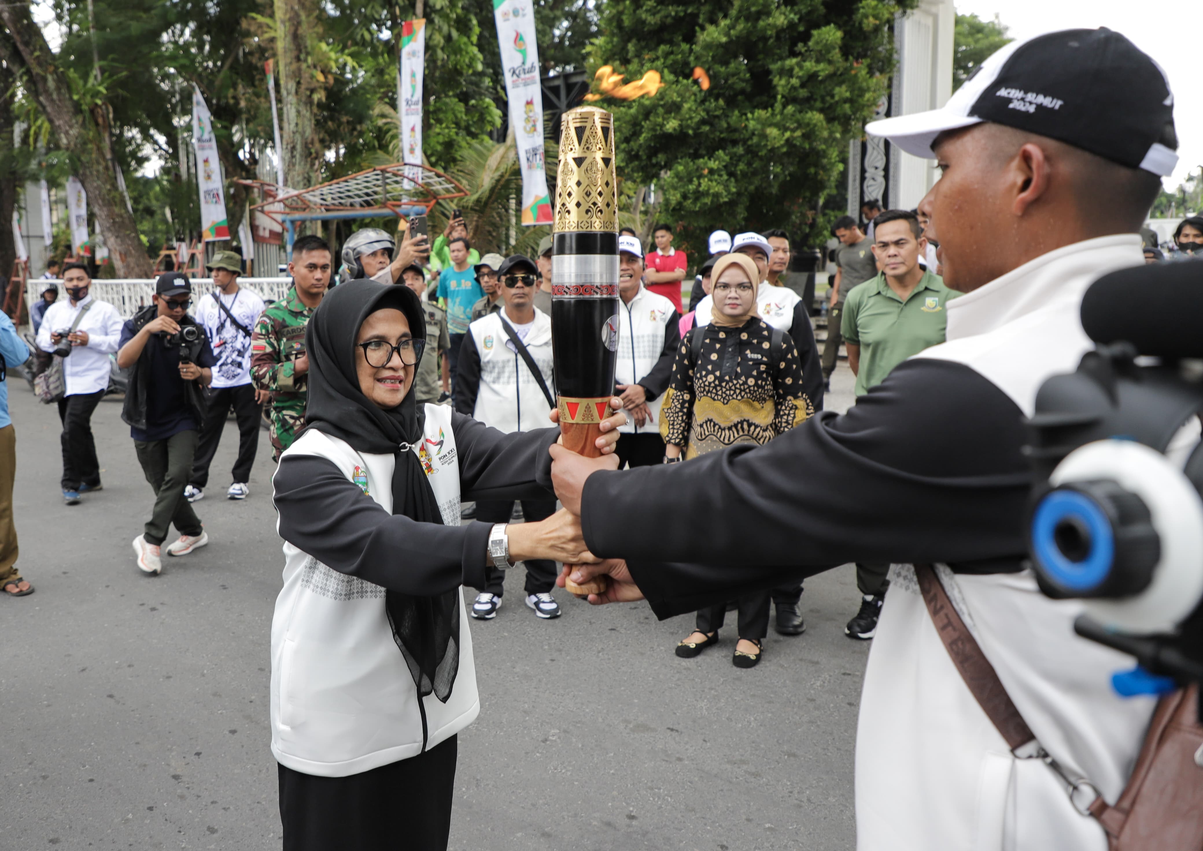 Obor Api PON tiba di Kota Pematangsiantar.