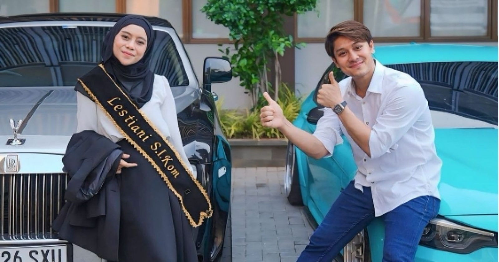 Lesti Kejora dan suami.