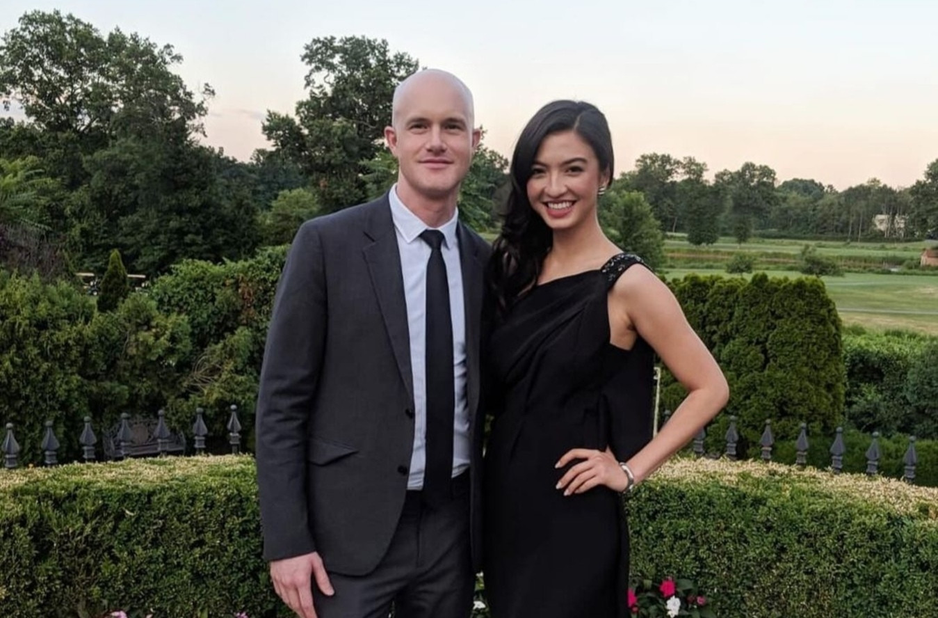Raline Shah dan CEO Coinbase, Brian Armstrong.