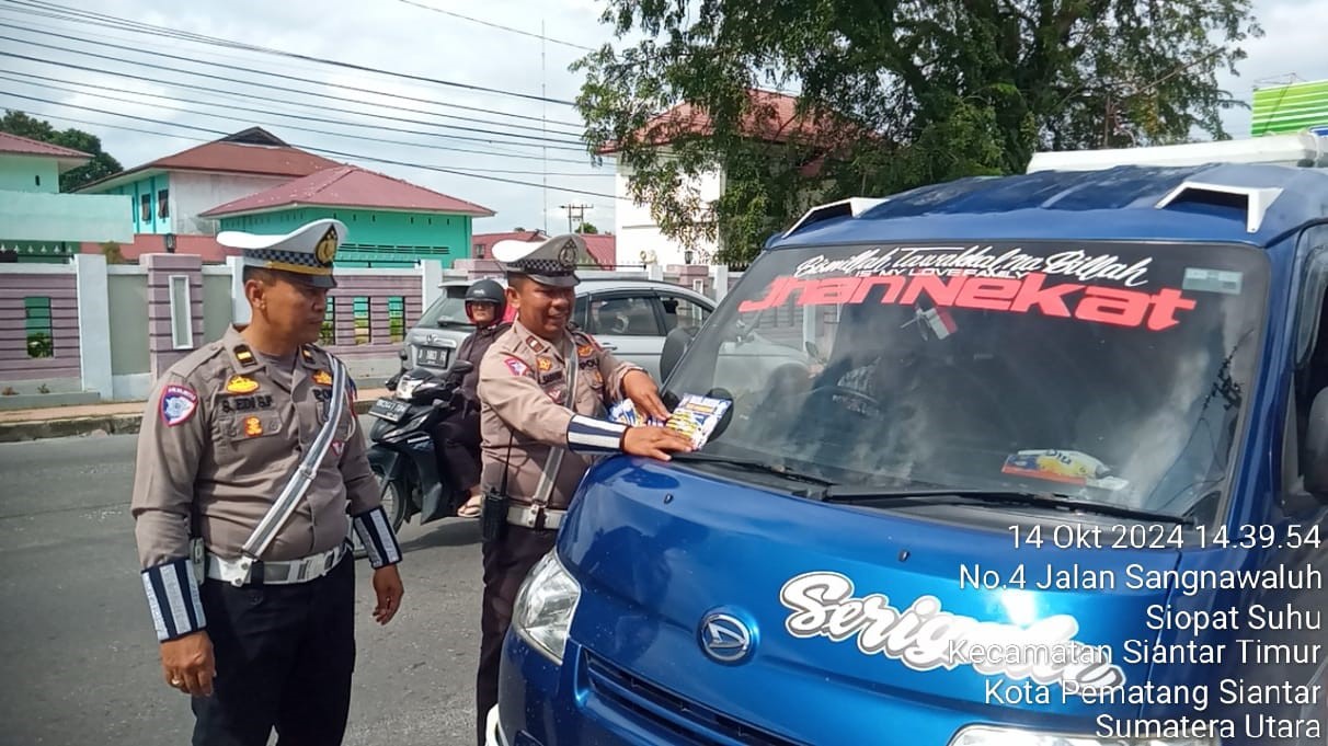 Kegiatan Preemtif Operasi Zebra Toba 2024 oleh Satlantas Polres Pematangsiantar.