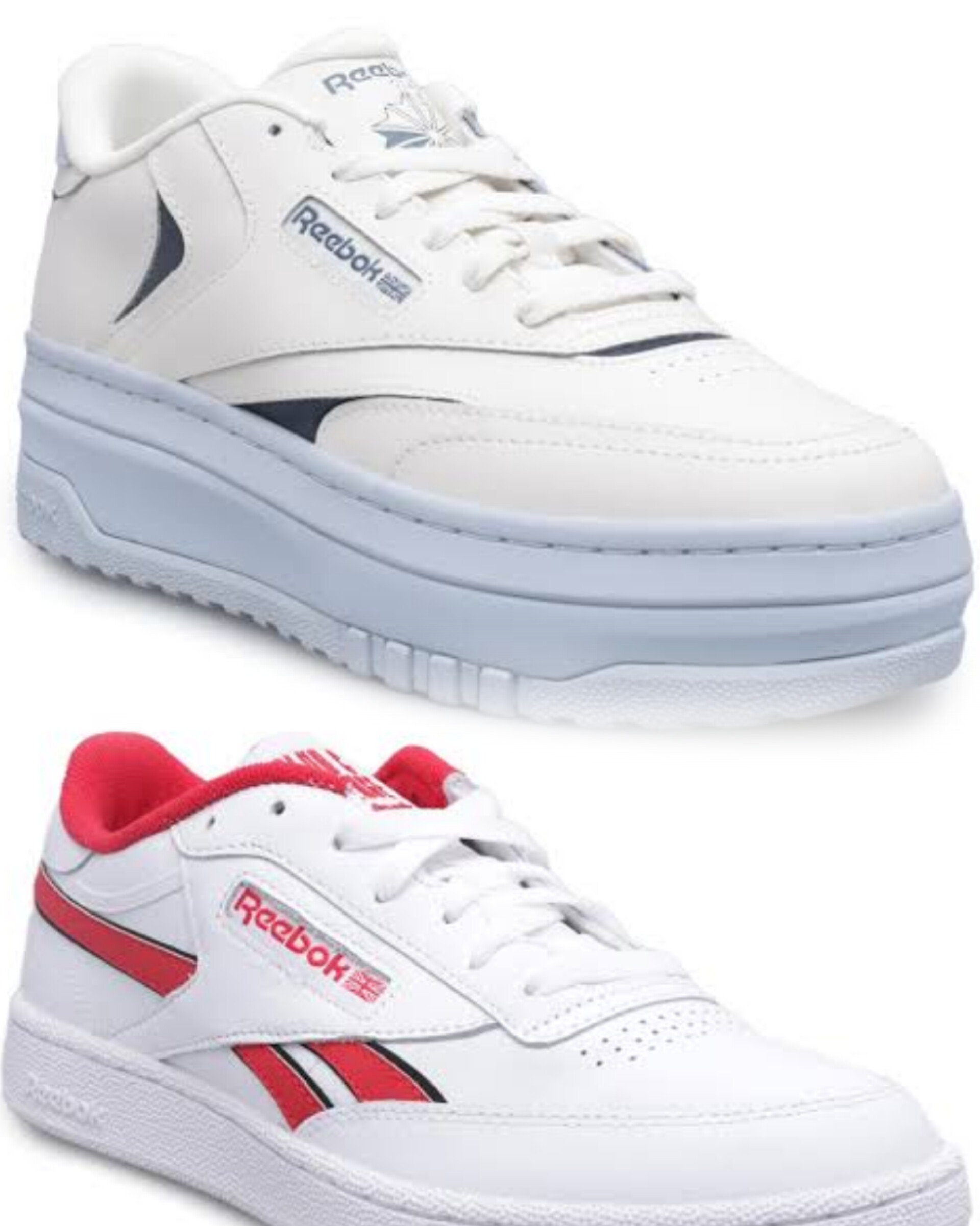Sepatu merek Reebok.