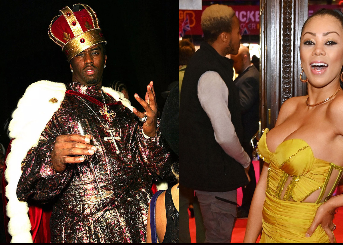 P Diddy dan presenter TV Inggris, Precious Muir.