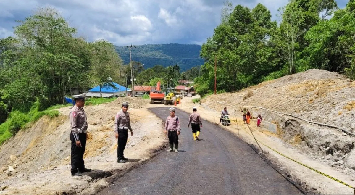 Kondisi terbaru jalan nasional Batu Jomba, Tapsel.