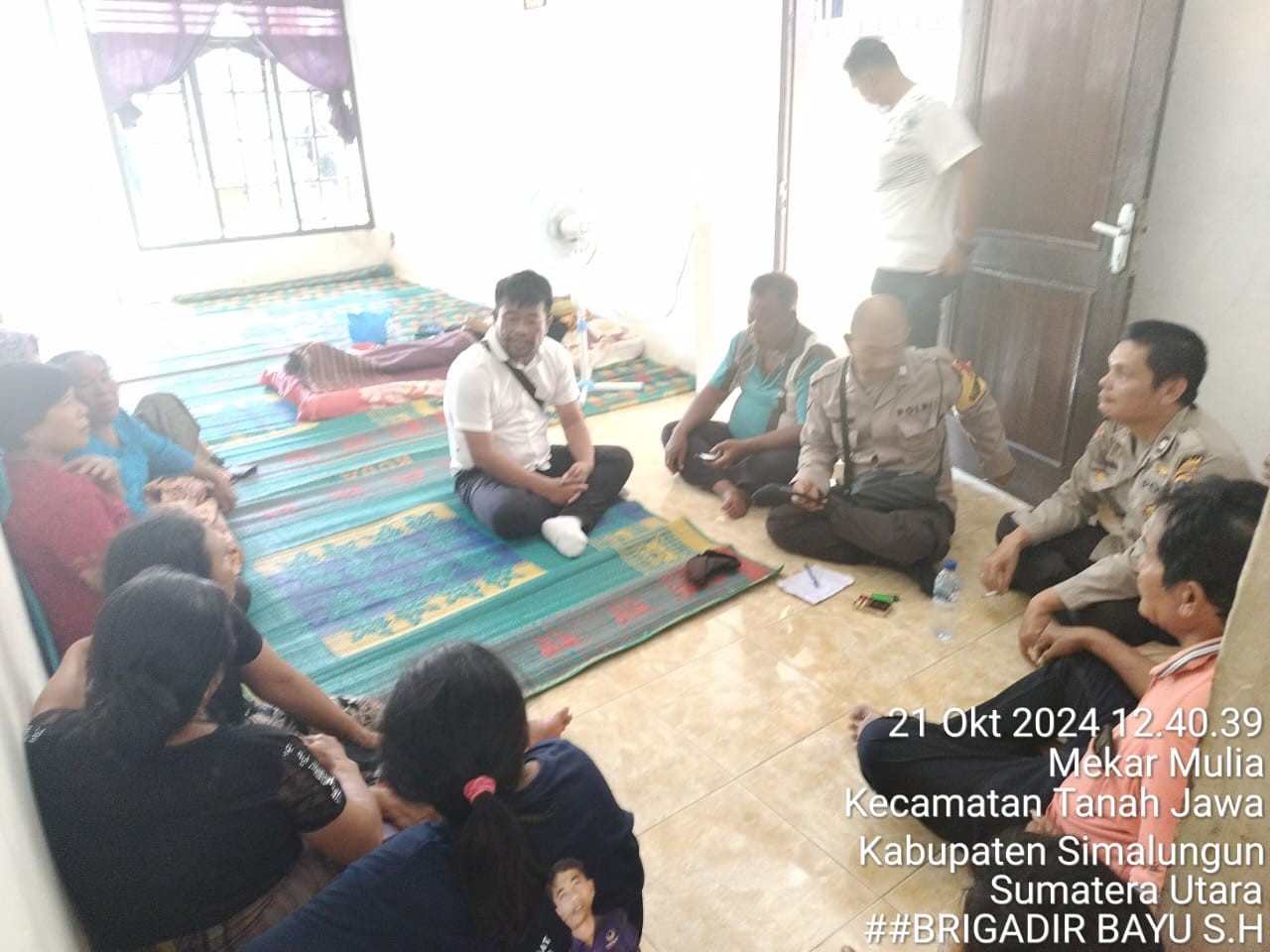 Rumah duka korban gantung diri di Huta I Tangga Batu Nagori Tangga Batu Kecamatan Hatonduhan Kabupaten Simalungun.