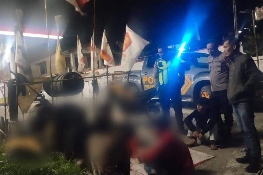 Sepeda motor dan pelajar yang diamankan dari arena balap liar.