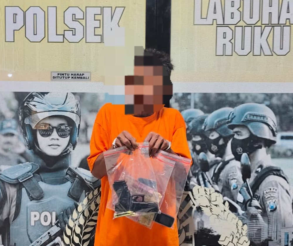 Tersangka perampok toko di Batu Bara, berikut barang bukti.