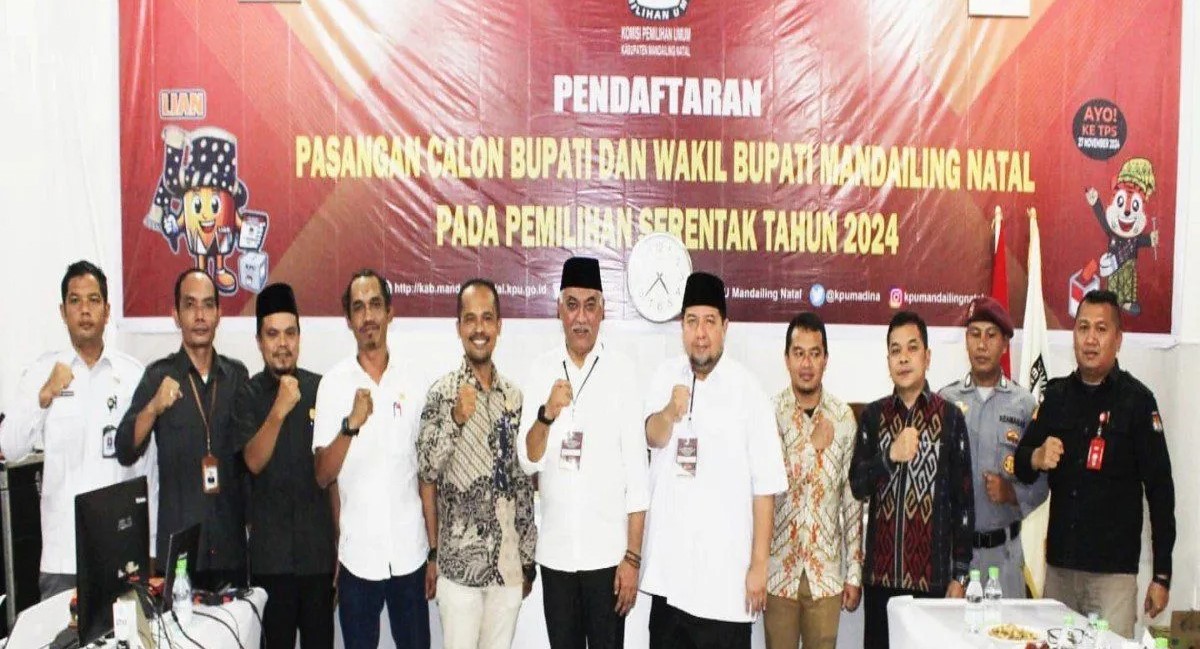 Pasangan calon bupati dan wakil bupati Madina Pilkada 2024.