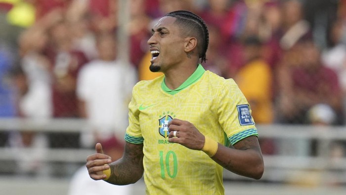 Raohinha saat laga Brazil vs Venezuela.